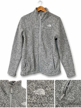 North Face Women’s Full Zip Fleece Maggy Heather Gray Size Large